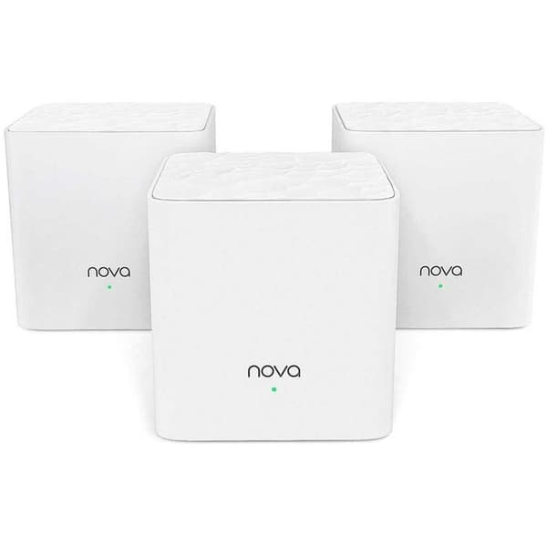 TENDA AC1200 Mesh System 300 m² Täckning, Byt Repeater/Router/Powerline, WiFi Mesh Enkel installation, Nova MW3-3 kuber