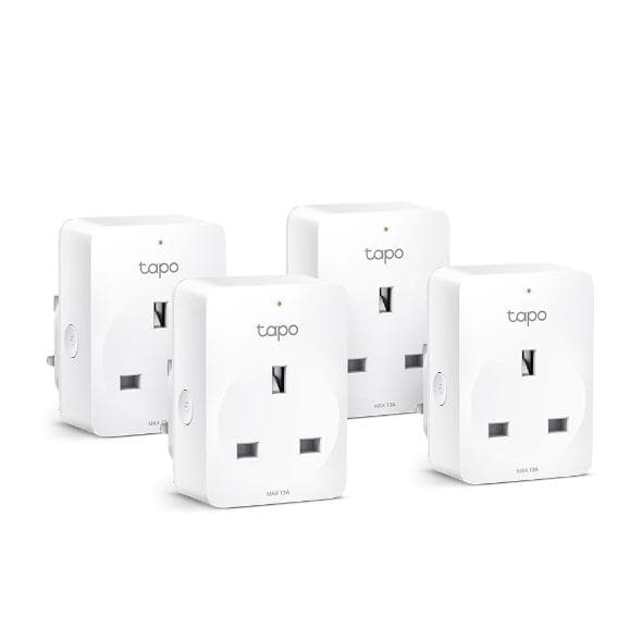 TP-LINK TAPO P100(4-PACK) - Trådlöst - Bluetooth / Wi-Fi - 2400 MHz - 802.11b, 802.11g, Wi-Fi 4 (802.11n) - Inomhus - Vit (TAPO P100(4-PACK))