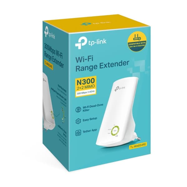 TP-LINK UNIVERSAL WIREL.N RANGE EXT. 300 Mbps Universal Wireless N Range Extender, vægmonterbar, 2,4 GHz, 300 Mbps, 802.11b/g/n, interne antenner, Ran