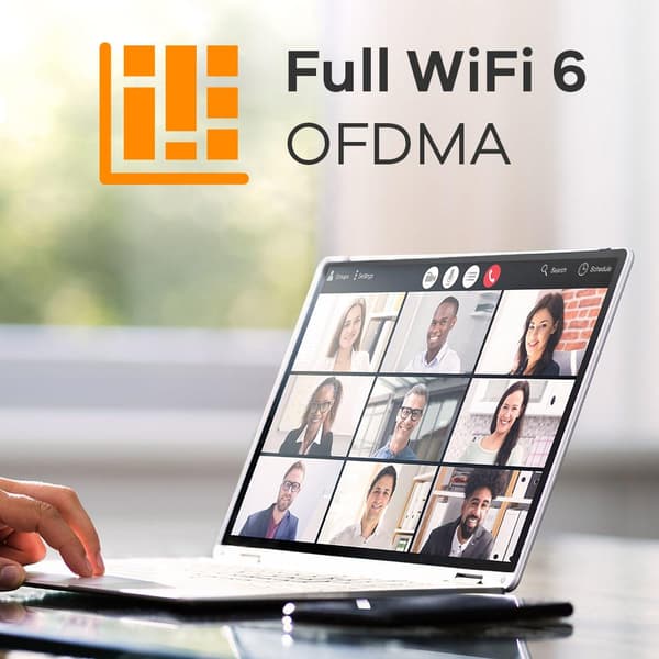 ZyXEL True WiFi 6 AX1800 WiFi AP (802.11ax Dual Band) 1,77 Gbps med ODFMA och Dual 2x2 MU-MIMO-antenn Hanterbar via Nebula-app/moln eller fristående (