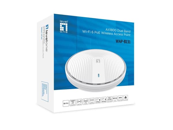 WAP-8131 AX1800 Dual Band Wi-Fi 6 PoE trådlös åtkomstpunkt (WAP-8131)