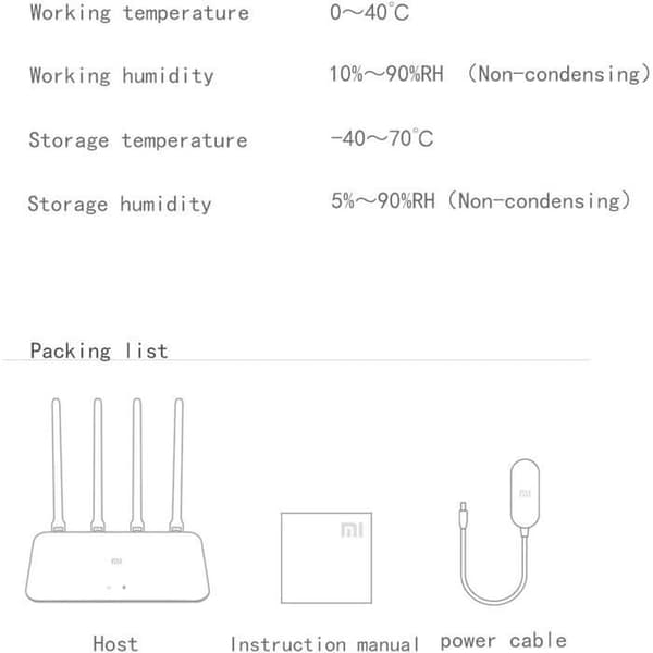 Router - Xiaomi - Mi Router 4C - Dual Band - 4 externa antenner - MU-MIMO