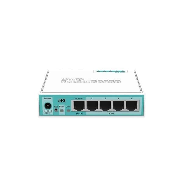 Mikrotik RB750GR3 Gigabit Ethernet-ansluten router Turkos, vit