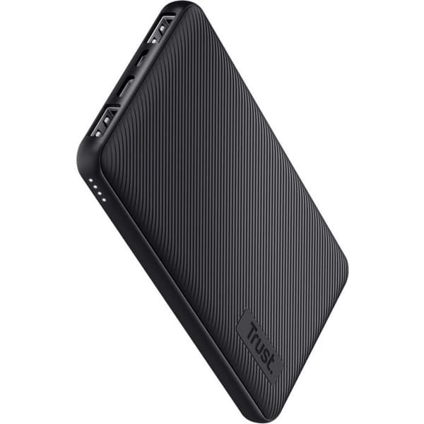 Externt batteri - Trust - Primo - 10000mAh - Ultratunt - 3 ingångar - USB-C