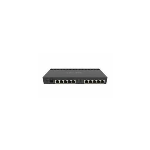 Mikrotik RB4011IGS+RM Gigabit Ethernet-ansluten router Svart (RouterBOARD 4011iGS+RM - 10x1000-T, 1xSFP+, RouterOS L5, Desktop