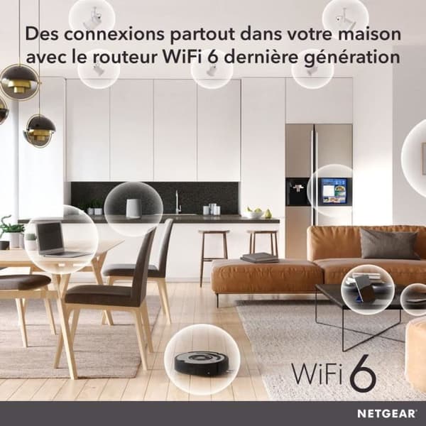 NETGEAR Nighthawk Wifi Router 6 AX 4, AX3000 upp till 3 Gbps | Perfekt för smarta hem (RAX40)- USED