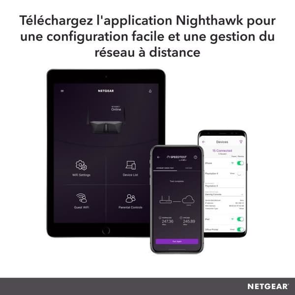 NETGEAR Nighthawk Wifi Router 6 AX 4, AX3000 upp till 3 Gbps | Perfekt för smarta hem (RAX40)- USED