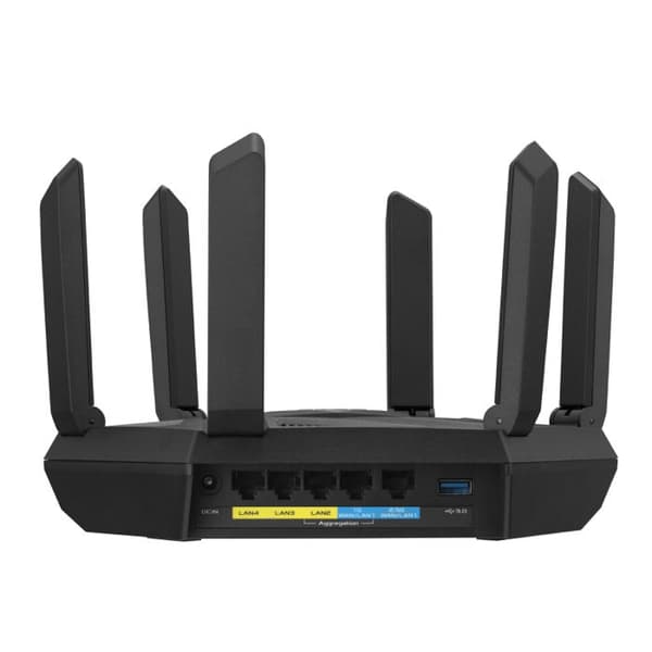Asus RT-AXE7800 mobil router - Tri-band Wi-Fi 6E - Överföringshastighet 4804 Mbit/s - Vit