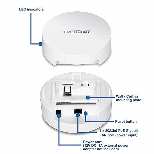 TRENDnet AC1300 DUAL BAND POE INOMHUS - Power over Ethernet - Användning inomhus (TEW-823DAP)