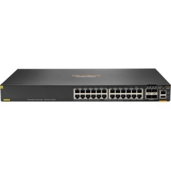 hpe - an aruba bran switch(35)bt aruba 6300f 24g cl4 poe 4 lager svart svart Svart Grå