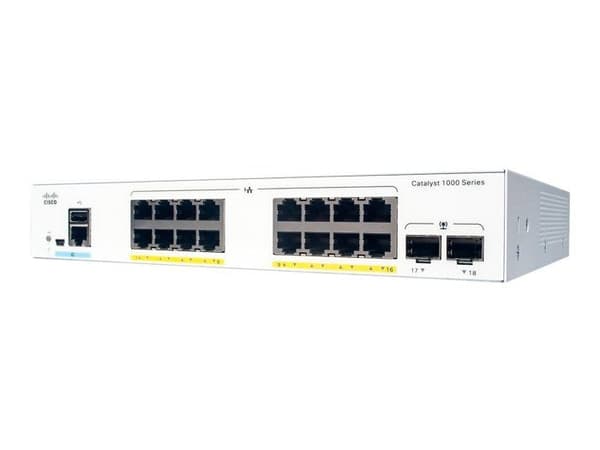 cisco - nätverk: low end swit catalyst 1000 16port ge 2x1g sfp svart svart svart- USED