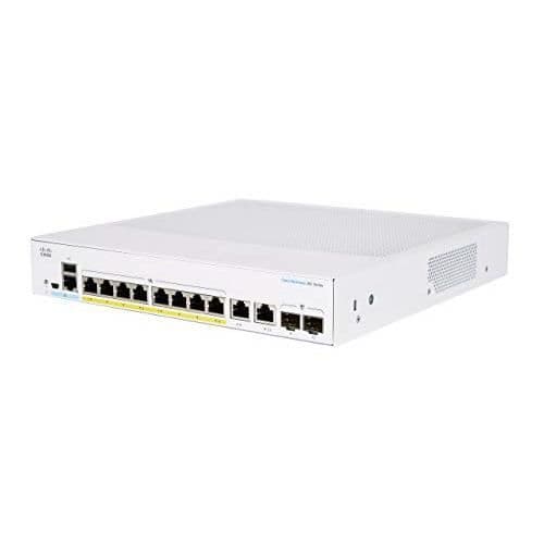 CISCO CBS350 Managed 8-ports GE Full P CBS350 MANAGED 8-PORTAR GE FULL POE 2X1G COMBO Silver