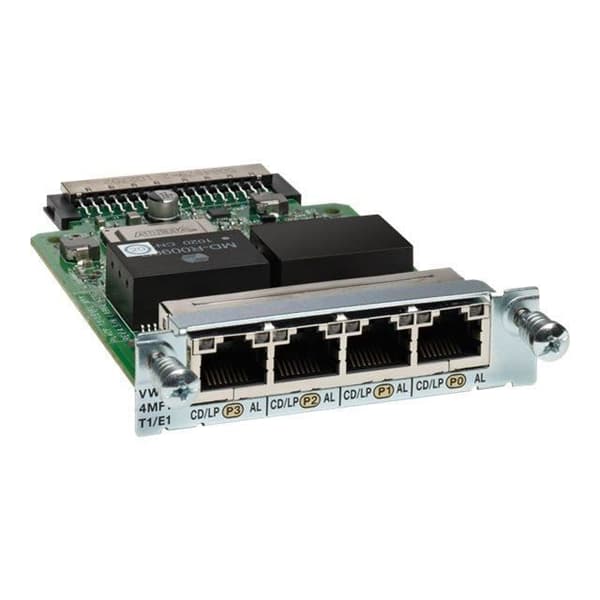 Utökningsmodul - CISCO - EHWIC - 4 portar T1/E1 - Kompatibel med Cisco 2911/2921/2951/3925/3945- USED
