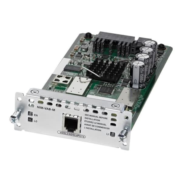 Cisco 1-ports VDSL2-ADSL2+ över POTS med Annex M Modem ADSL Network Interface Module (NIM) Grå
