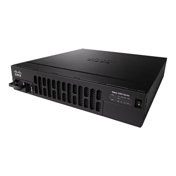 Cisco ISR 4351-router - GigE - 3 WAN-portar - Rackmonterbar - Svart Svart
