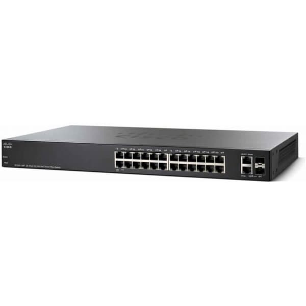 Cisco SF220-24P Access Point med POE 10/100 24 portar svart