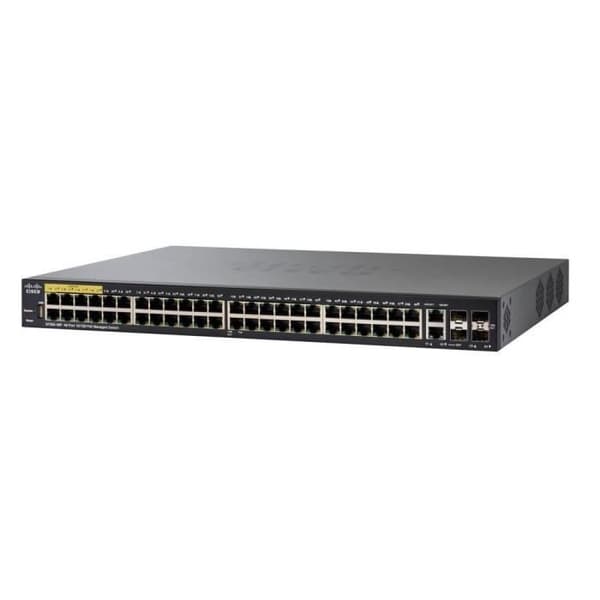 Cisco Small Business SF350-48P Managed Fast Ethernet L2 - L3 (10-100) Svart 1U Power over Ethernet (PoE)- USED Svart