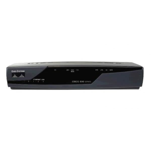 CISCO CISCO871-SEC-K9 Router - 3DES, AES, DES Säkerhet - Ethernet - Svart Svart