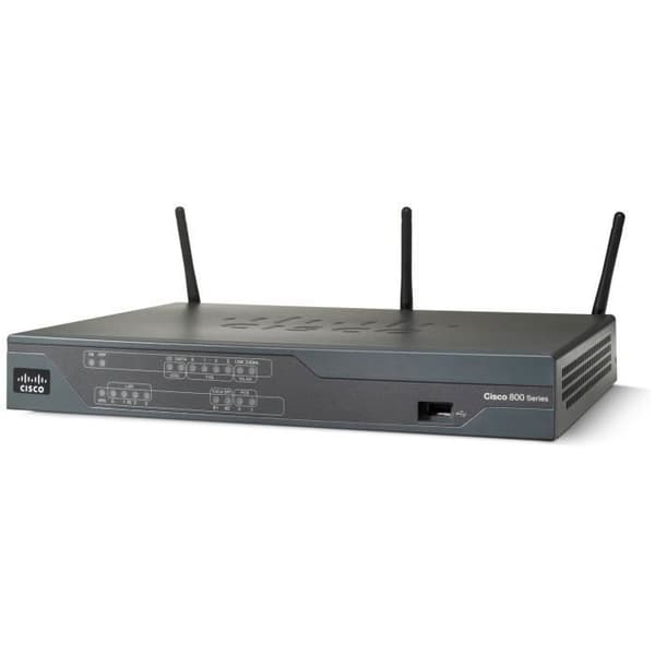 Cisco 881, IEEE 802.11n, 300 Mbps, IEEE 802.11a, IEEE 802.11b, IEEE 802.11g, IEEE 802. Svart