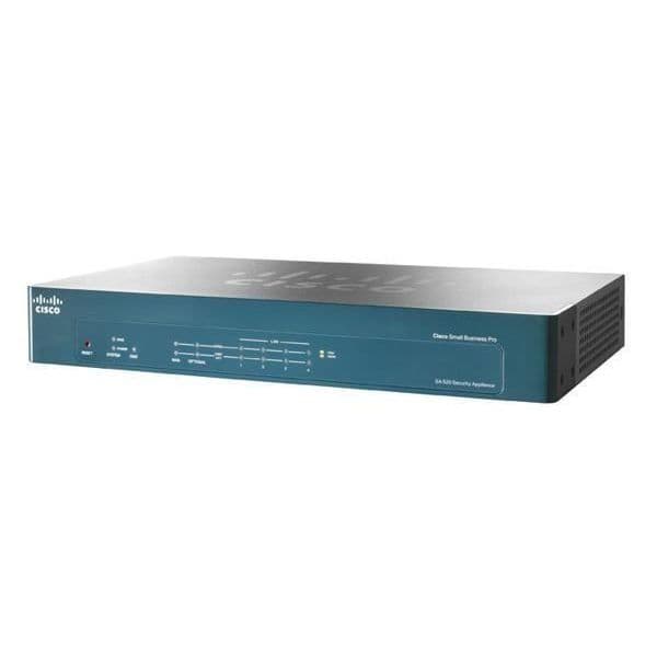 Säkerhetsenhet - CISCO - Small Business Pro SA 520 - 4 Gigabit Ethernet-portar - 1U - Brandvägg och VPN