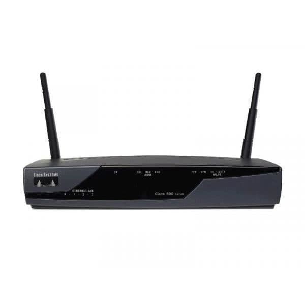 Router - CISCO - CISCO877W-G-A-K9 - Brandvägg - VPN - Trådlöst LAN- REFURBISHED