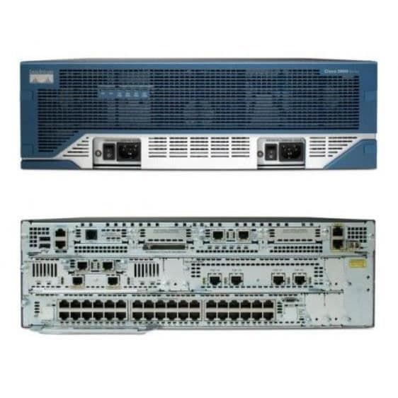 CISCO CISCO3845-V3PN/K9 router - Ethernet LAN - Integrerad brandvägg - 4-portars switch- USED Svart, Blå, Rostfritt stål