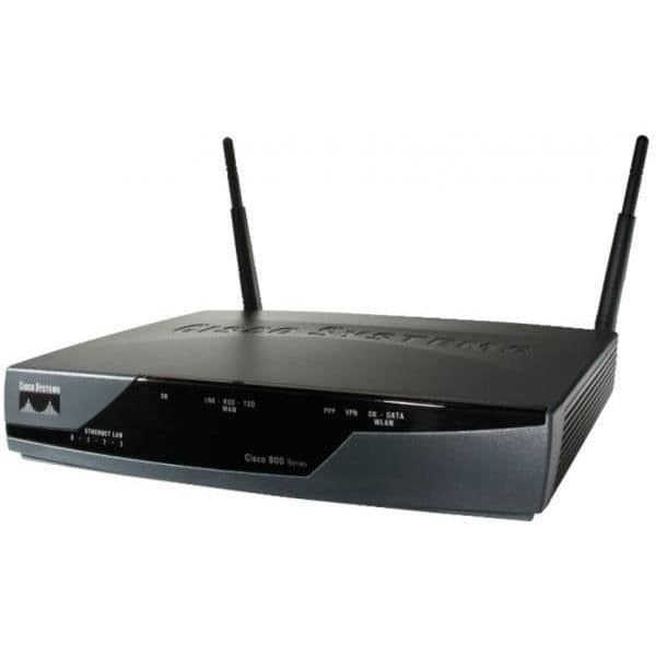 CISCO CISCO871W-G-E-K9 Router - IEEE 802.11b - 4-ports switch- USED Svart