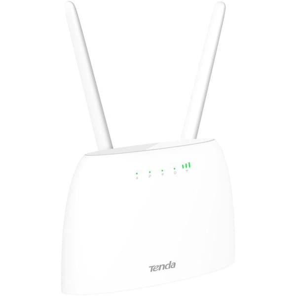 TENDA Router 4g 300Mbps, simkortport, Ethernet-portar, Voice Service, 4G+ LTE , VoLTE, WiFi-router enkel konfiguration. 4G06 Vit