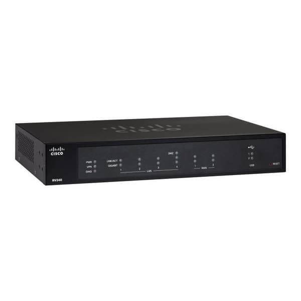 Cisco Small Business RV340 - Router - GigE - WAN-portar: 2 - Rackmonterbar