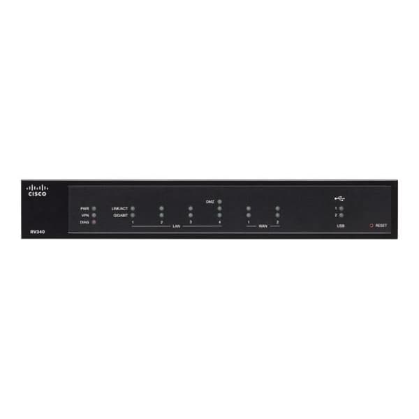 Cisco Small Business RV340 - Router - GigE - WAN-portar: 2 - Rackmonterbar