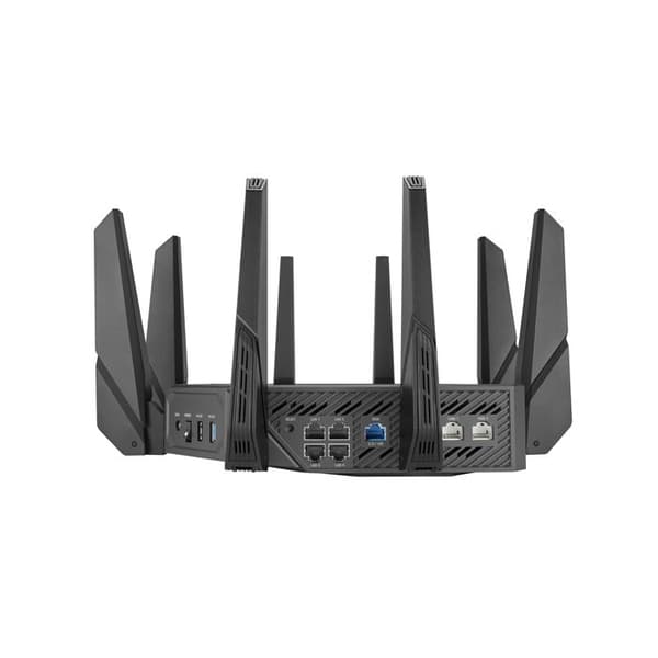 ASUS ROG Rapture GT-AXE16000 trådlös router 10 Gigabit Ethernet Triband (2,4 GHz/5 GHz/6 GHz) Svart