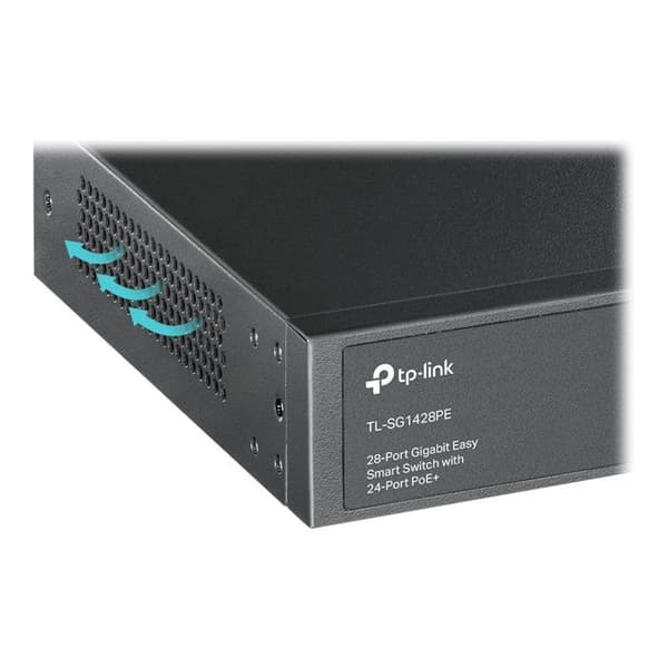 TPLINK 28-portars Gigabit Easy SmartSwitch 28-portars Gigabit Easy Smart Switch med 24-portars PoE+ Svart
