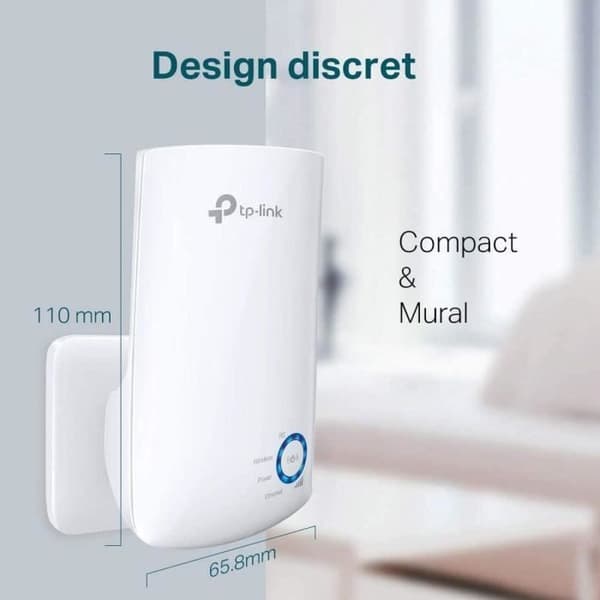 WiFi repeater - TP-LINK - N300 WiFi-förstärkare - WiFi Extender, WiFi Booster - 1 Ethernet-port - TL-WA850RE