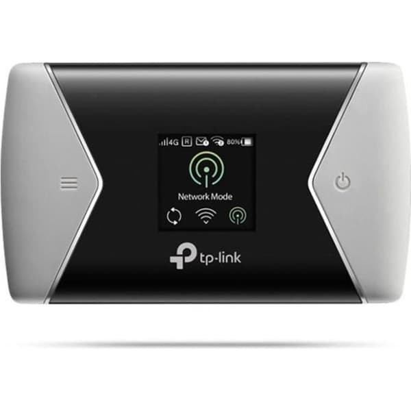 TP-Link 4G+ LTE Wi-Fi AC 1200 Mbps mobil router: 4G+ hastighet på 300 Mbps, bärbar, 3000 mAh batteri, LCD-skärm (M7450)