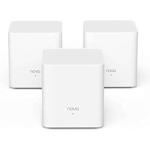 Tenda EX3 3-Pack AX1500 Wi-Fi 6 Mesh System - Kompakt och lätt design - 2,4 GHz och 5 GHz