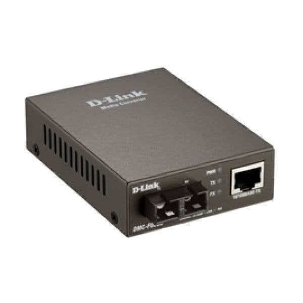 D-Link DMC F02SC - Fibermediakonverterare - 100MB LAN - 10Base-T, 100Base-FX, 100Base-TX - RJ-45/SC multimode - upp till 2