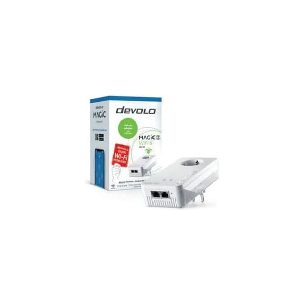 Devolo devolo Magic 2 WiFi 6 extra adapter, Powerline WiFi-adapter - upp till 2400 Mbps, Mesh WiFi-åtkomstpunkt, 2 x