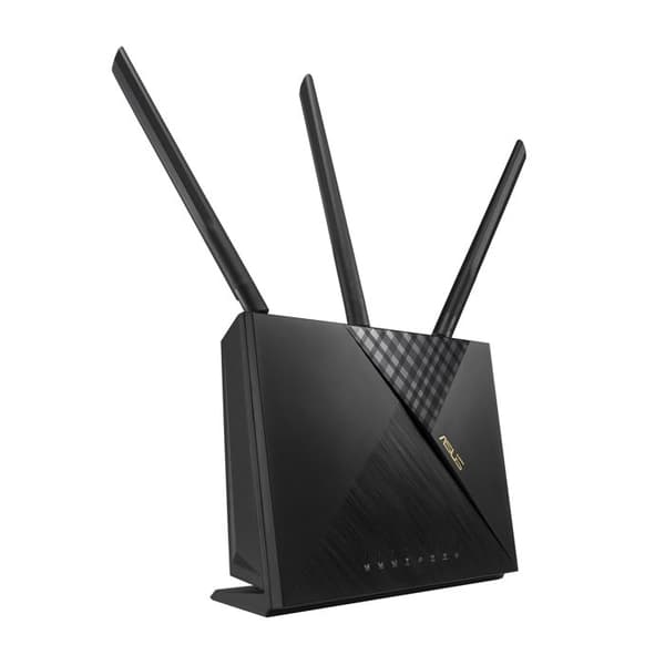 4G-AX56 router - ASUS - WiFi 6 - Hastighet upp till 1800 Mbps - 4 LAN-portar - 80 MHz Svart