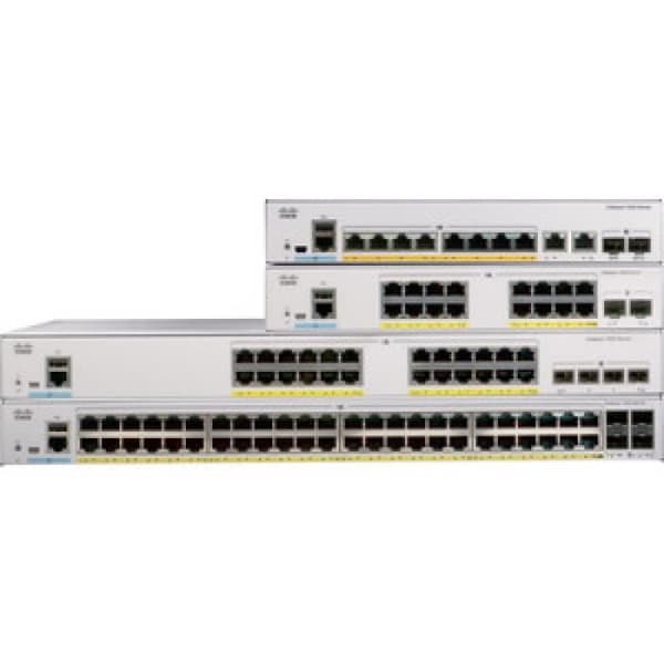 cisco - nätverk: low end swit catalyst 1000 8port ge full poe ext ps 2x1g sfp Grå