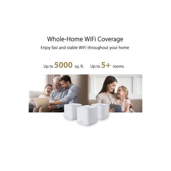 Mesh-router - ASUS - ZenWiFi XD5 x3 - WiFi 6 - Total täckning - 3000 Mb/s