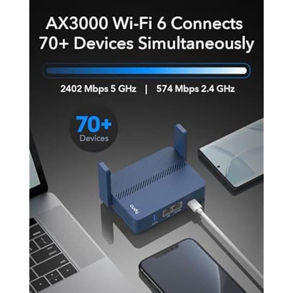 Wi-Fi 6-router - CUDY - AX3000 - 2,5 Gbit/s Ethernet - VPN - Dubbelband