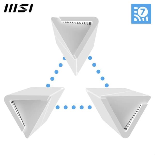 Mesh-nätverkssystem - MSI - Roamii BE Lite - WiFi 7 - Dual-Band - 3600 Mbps - Full täckning