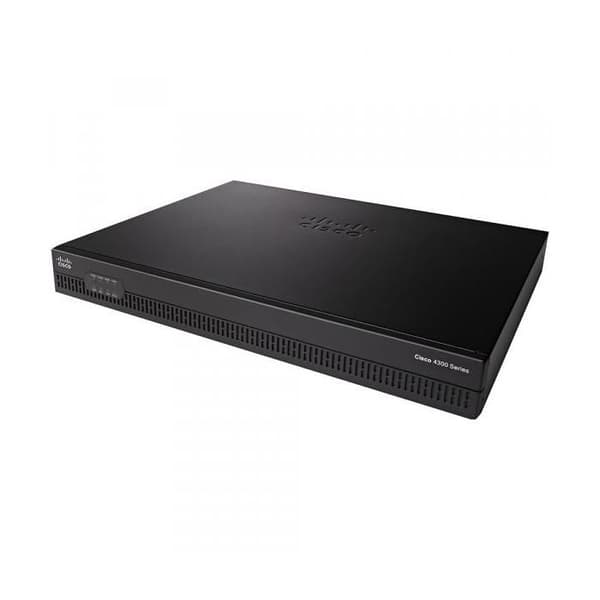 Router - Cisco - ISR 4321 - Application Experience Bundle - GigE - 2 WAN-portar - Rackmonterbar- USED Svart