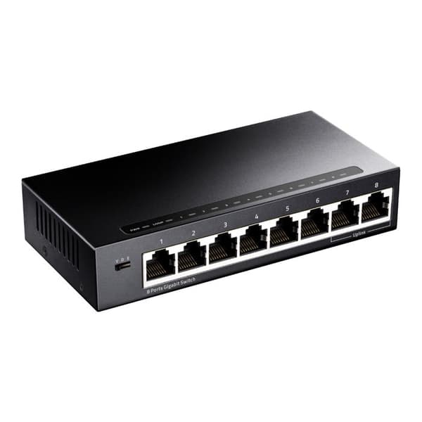 Switch - Cudy - GS108 - 8 portar RJ-45 - Gigabit - Icke hanterad Svart
