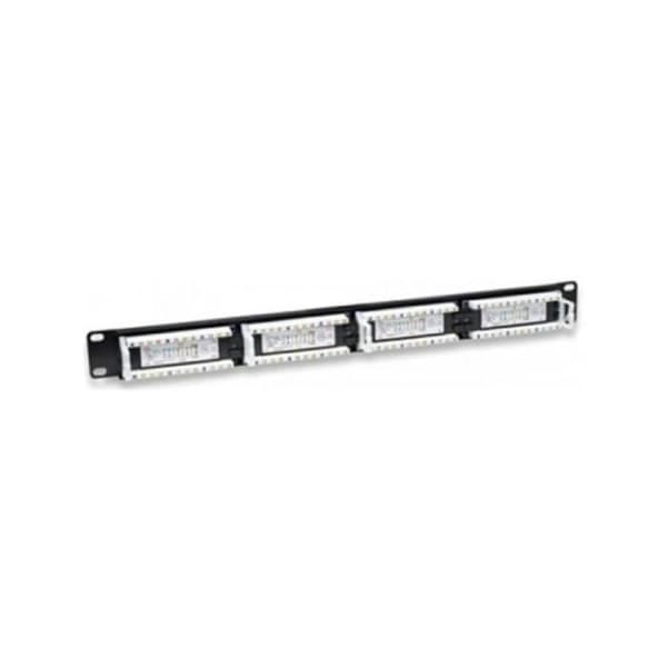 WP Patch Panel 24 portar 19" UTP Kat. 5E Svart