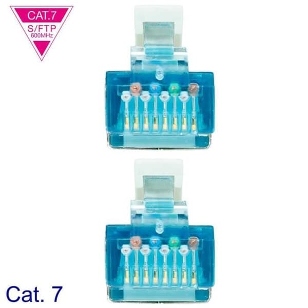 NANOCABLE 10.20.1702 2m Cat.7 600Mhz LSZH SFTP PIMF Ethernet-kabel RJ45 LAN Local Area Network för PC Laptop PS4 PS5