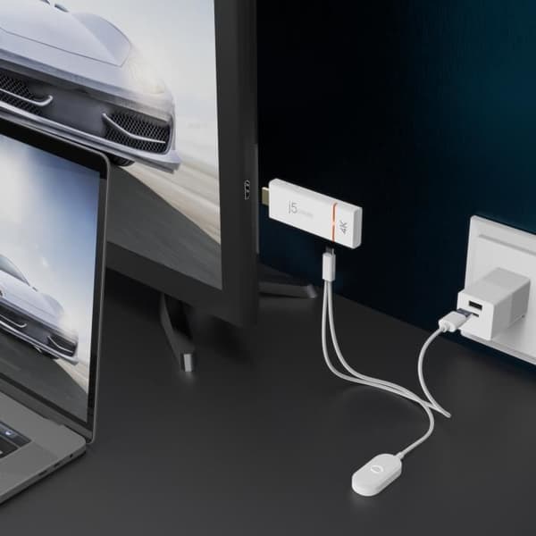 j5create JVAW76 ScreenCast 4K HDMI trådlösa förlängare, vit