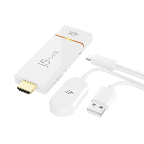 j5create JVAW76 ScreenCast 4K HDMI trådlösa förlängare, vit