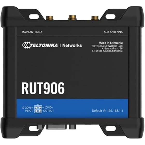Router - Teltonika - RUT906 - Flerfärgad - 8,7" - 4-portsswitch - Statisk IP-routing
