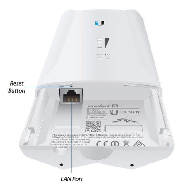Trådlös åtkomstpunkt - UBIQUITI - Rocket R5AC-Lite - Wi-Fi AC 500+Mbps - 5 GHz - 24KV ESD-skydd